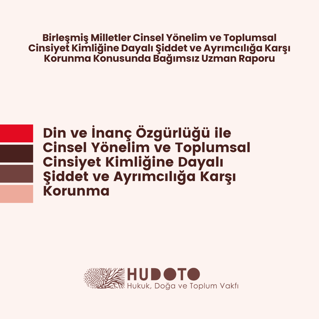 BM Uzman Raporu: Din ve İnanç Özgürlüğü ile Cinsel Yönelim ve Toplumsal Cinsiyet Kimliğine Dayalı Şiddet ve Ayrımcılığa Karşı Korunma